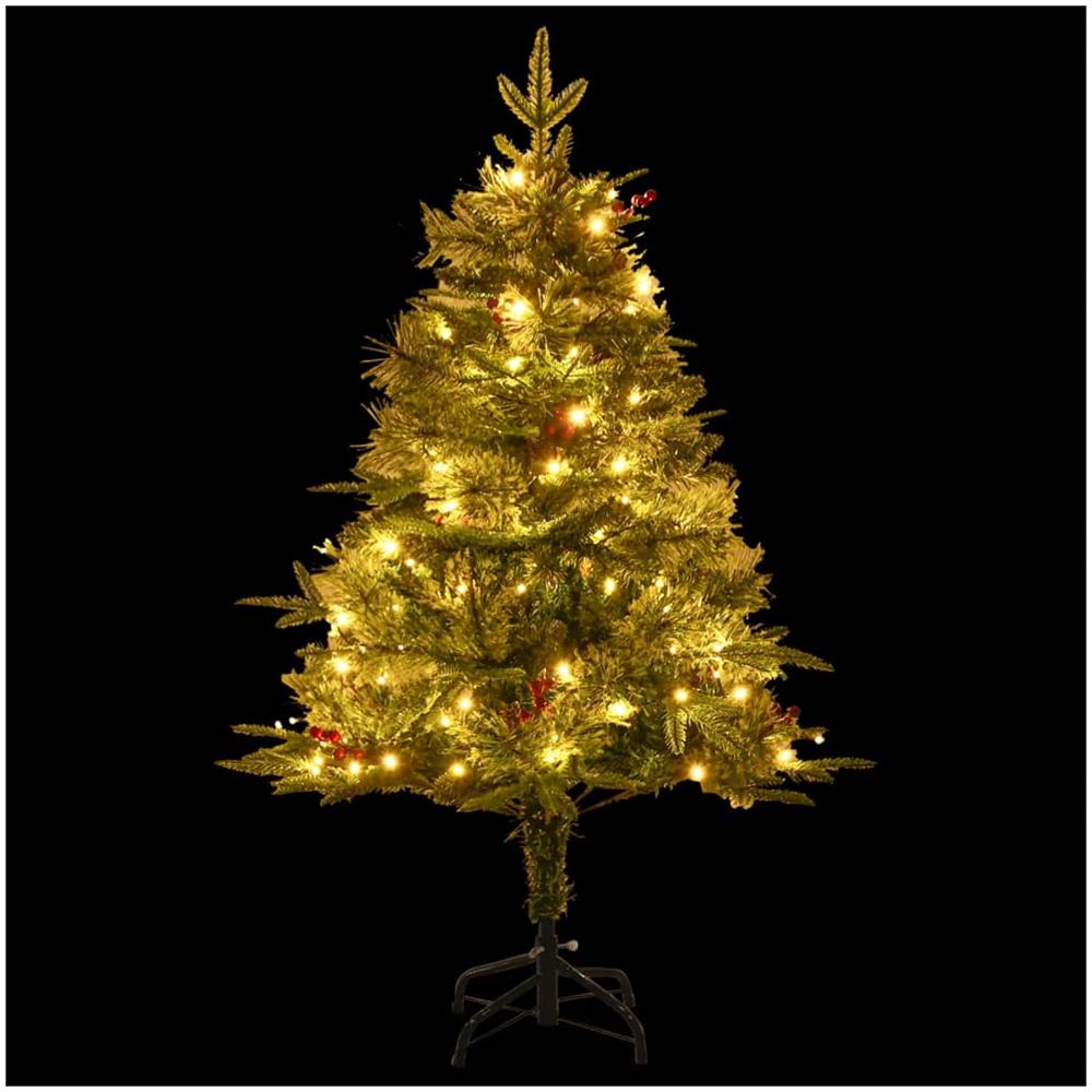Albero Di Natale Con Led E Pigne Verde 120 Cm In Pvc E Pe - Foto 7