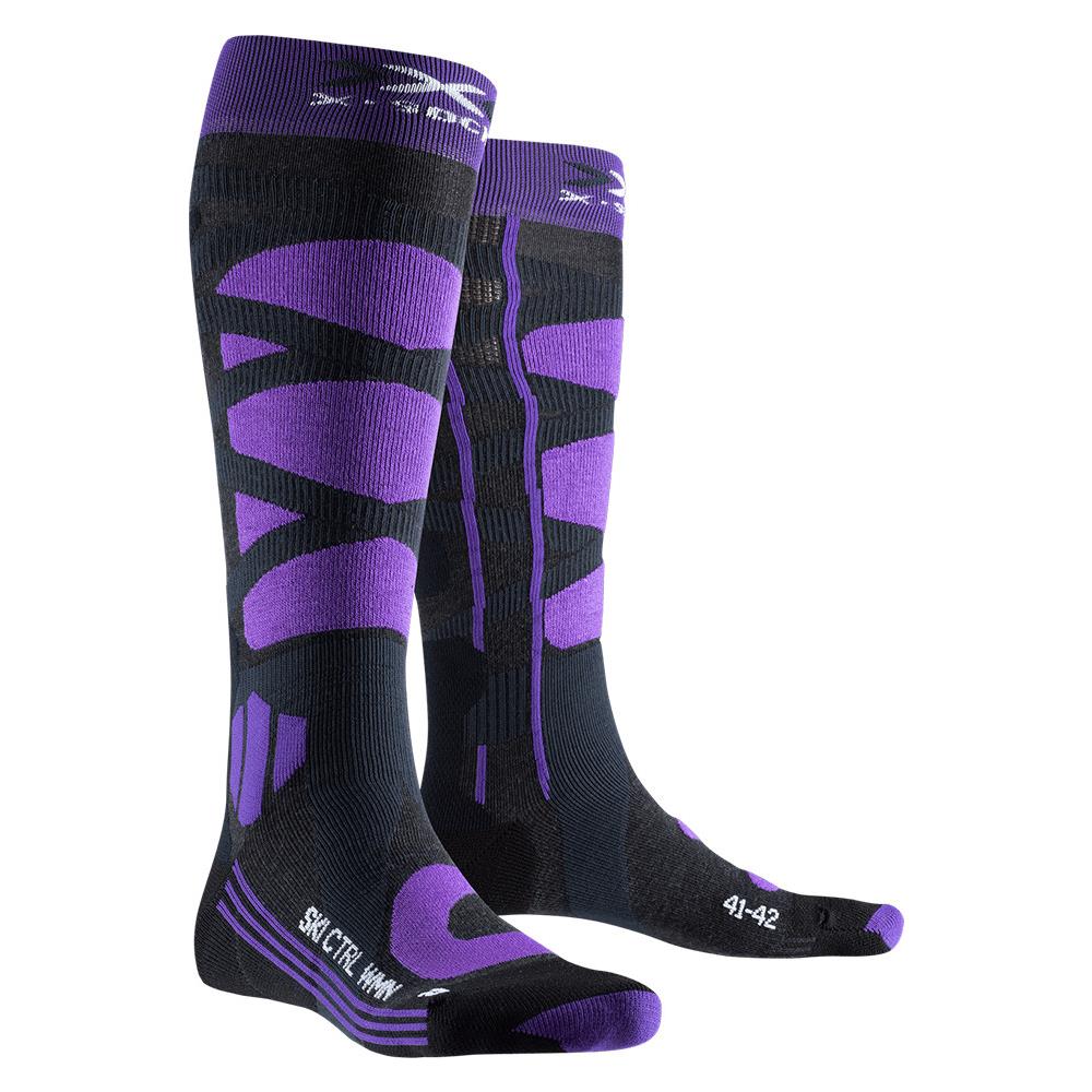 Calze Ski Control 4.0 W Socks Intimo Tecnico Donna - 35-36 Charcoal Melange-purple - Foto 1