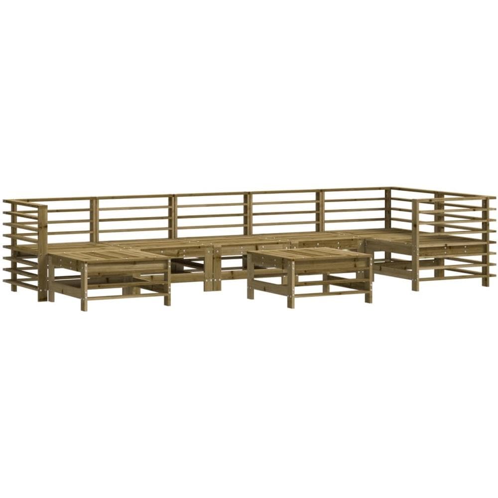 Set Divani Da Giardino 8pz Con Cuscini Legno Impregnato Di Pino - Foto 3