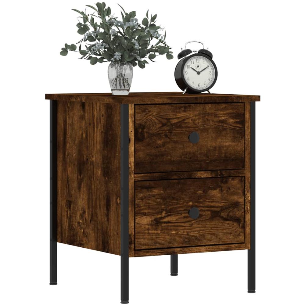 Comodini 2 Pz Rovere Fumo 40x42x50 Cm In Legno Multistrato - Foto 3