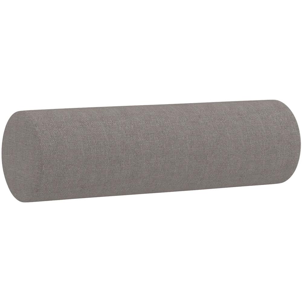 Divano A 2 Posti Con Cuscini Tortora 140 Cm In Tessuto - Foto 2