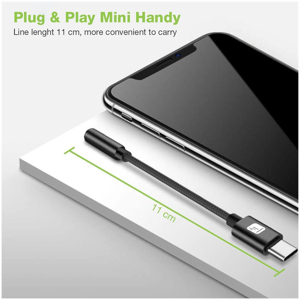 Cavo Adattatore Cuffie Da Usb-c A Jack Audio 3.5'' Chip Dac - Foto 3