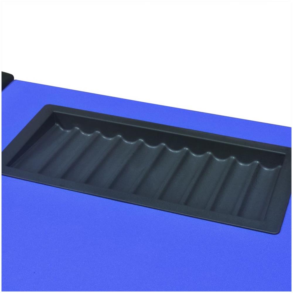 Tavolo Da Poker Blu 10 Giocatori Postazione Dealer Vassoio Chip - Foto 7