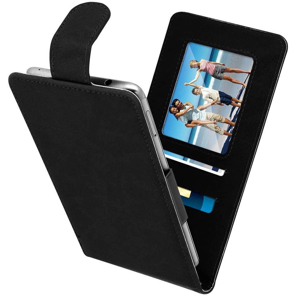 Custodia Smartphone 5,3''"" A 5,5'' Sportellino Portafoglio Universale - Nero - Foto 2