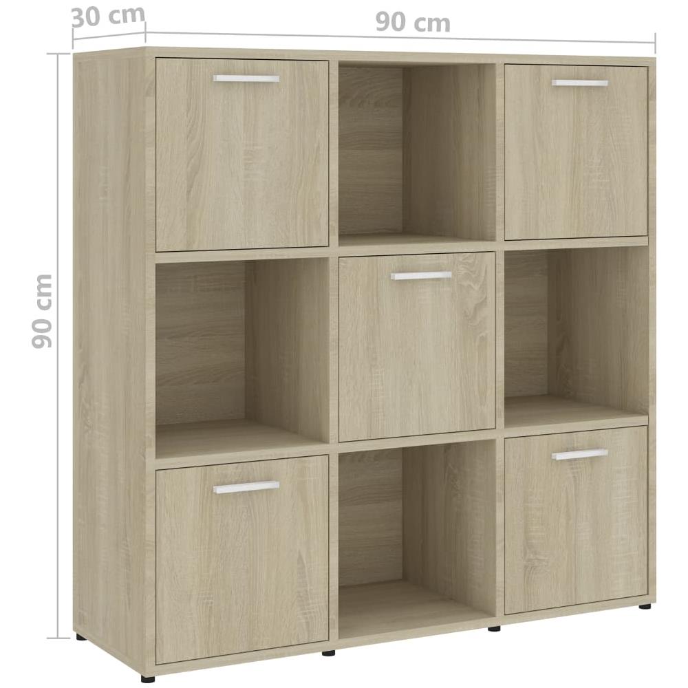 Libreria Rovere Sonoma 90x30x90 cm in Legno Multistrato - Foto 12
