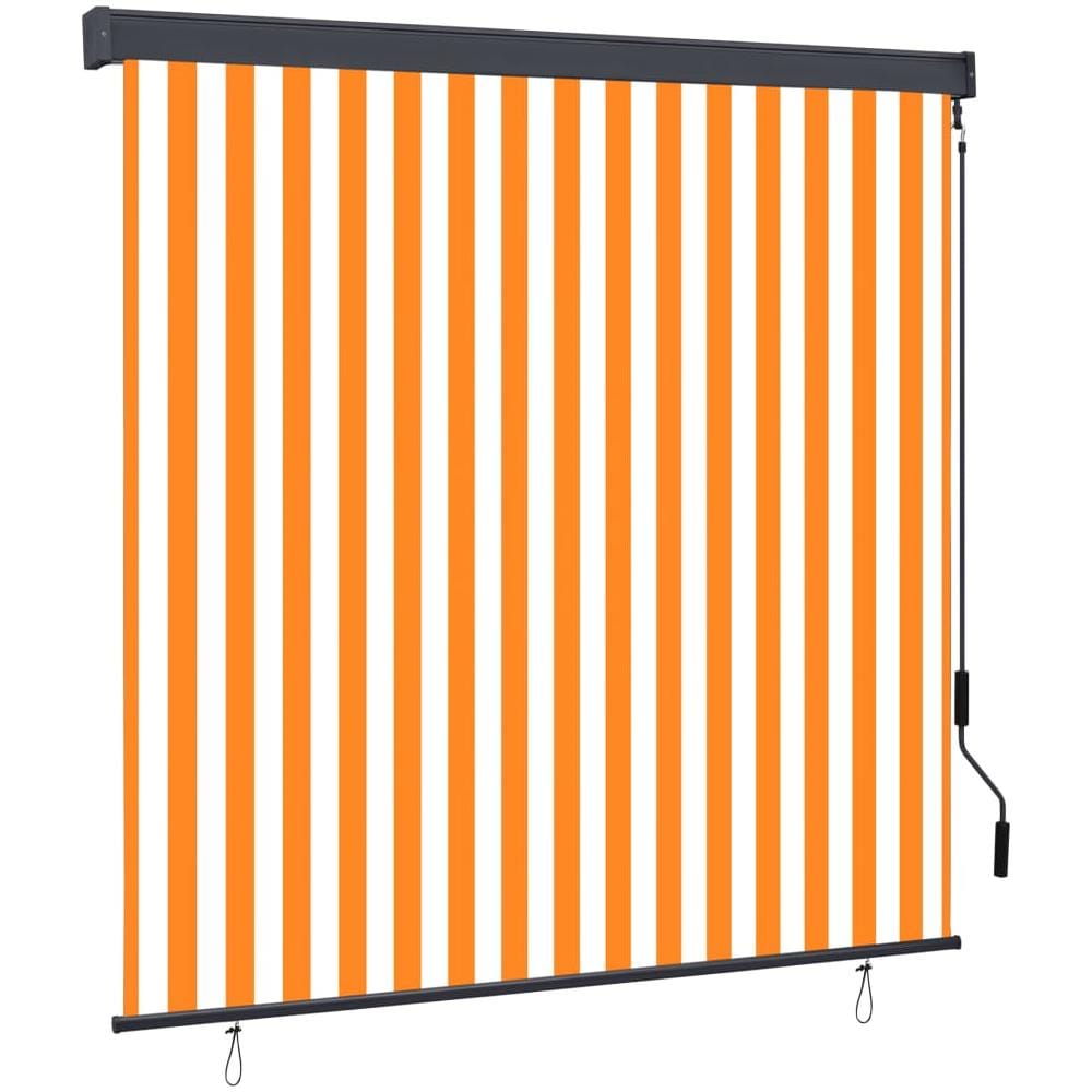 Tenda A Rullo Per Esterni 160x250 Cm Bianca E Arancione - Foto 1