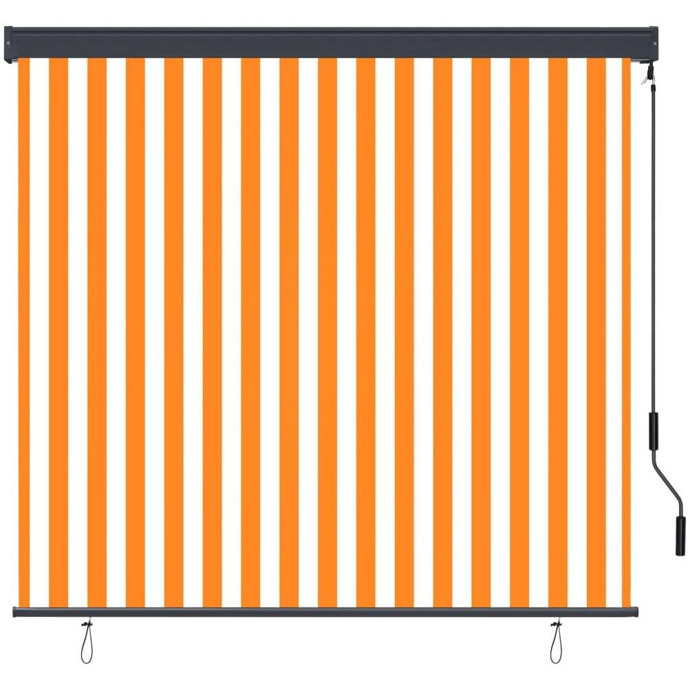 Tenda A Rullo Per Esterni 160x250 Cm Bianca E Arancione - Foto 2