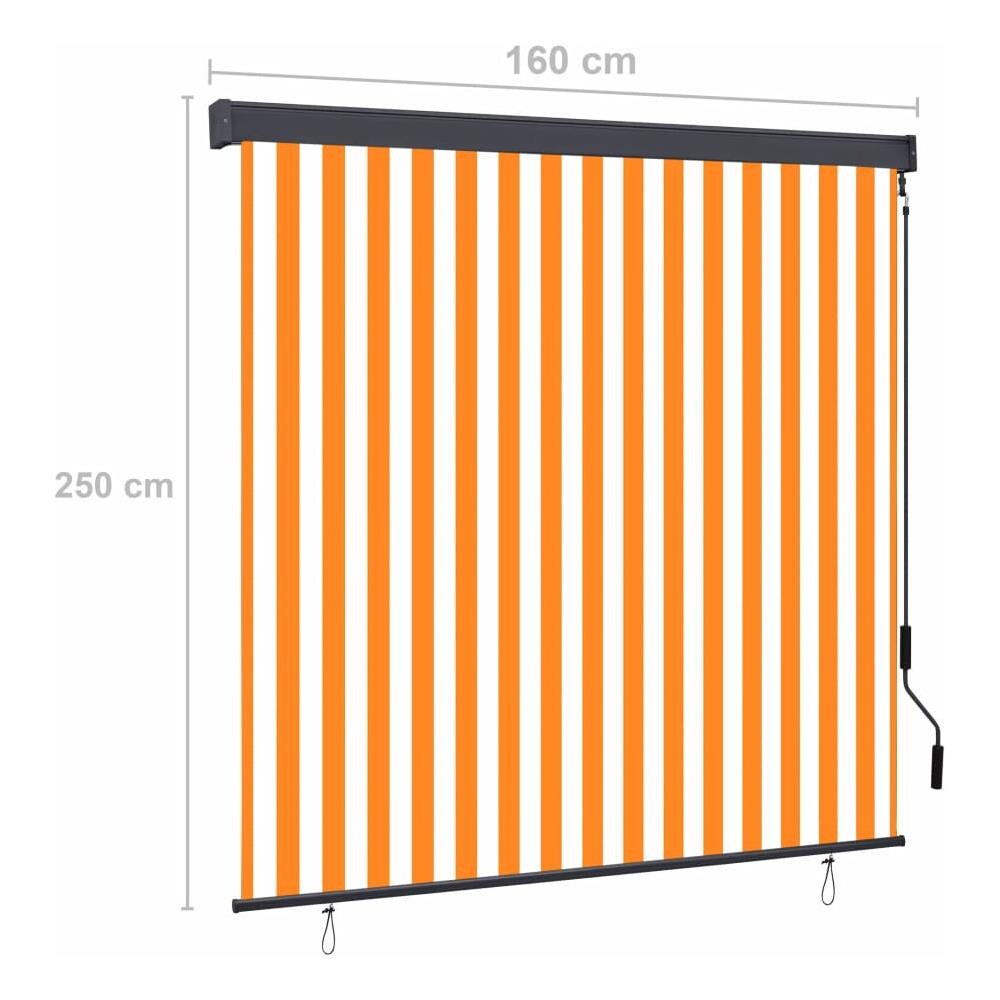 Tenda A Rullo Per Esterni 160x250 Cm Bianca E Arancione - Foto 8