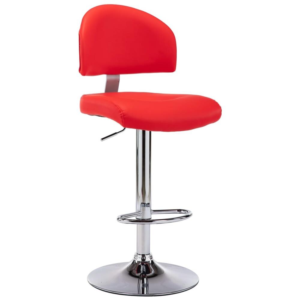 Sgabello Da Bar Rosso In Similpelle - Foto 1