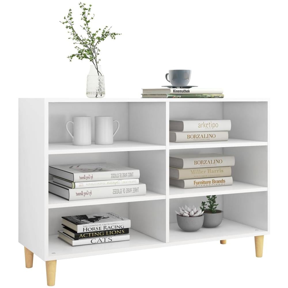 Credenza Bianca 103,5x35x70 cm in Legno Multistrato - Foto 3