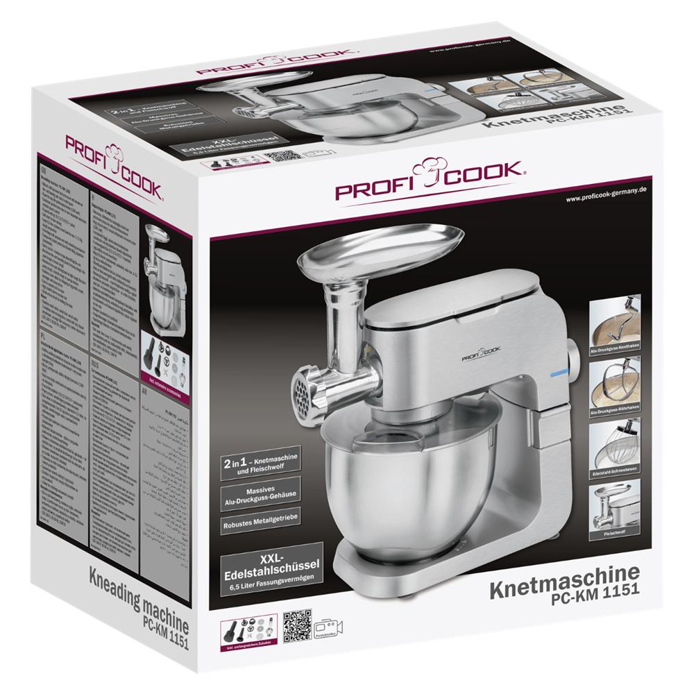 Robot da Cucina PC-KM 1151 Capacità 6.5 L Potenza 1300 W Colore Acciaio inossidabile - Foto 8