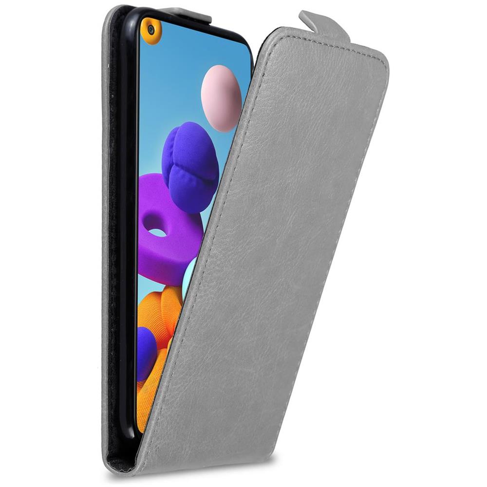 Custodia Compatibile Con Samsung Galaxy A21s In Grigio Titanio - Coperchio Protettivo In Design Flip Con Chiusura Magnetica - Foto 1
