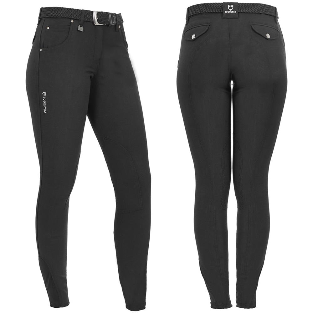 Pantalone Da Donna Per Equitazione Race In Cotone Elasticizzato Taglio Anatomico Due Tasche Con Zip 38 - Foto 1