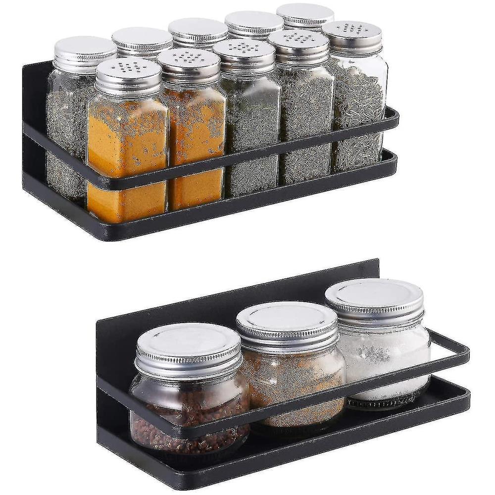Ums Organizer Per Mensole Da Cucina - 2 Pezzi In Plastica Bianca, Impilabili, 30,5x14 Cm - Ripiani Porta Spezie Per Dispensa, Frigorifero, Armadio - 4