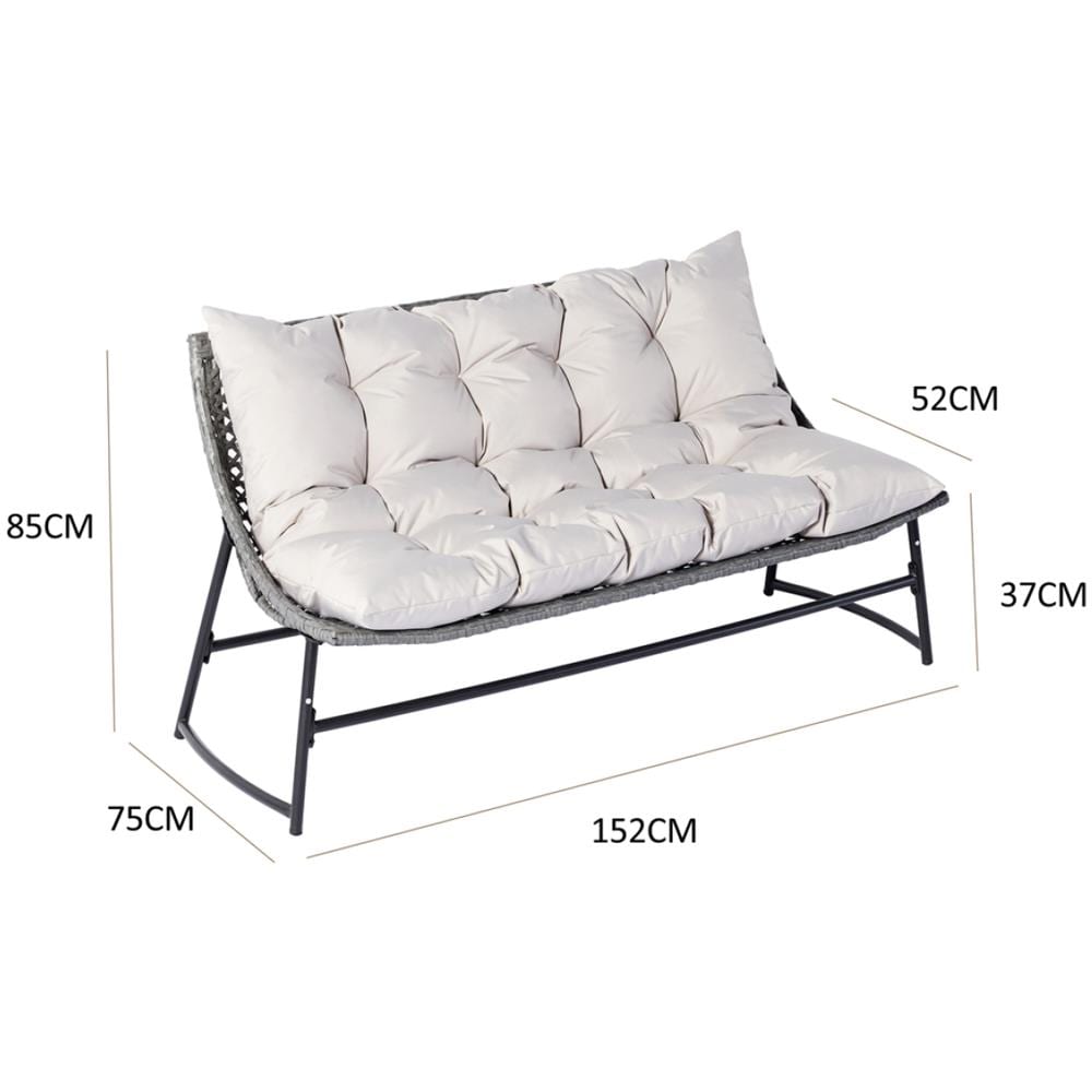 Guahana Salotto Da Giardino Basso In Resina Grigia - Foto 2