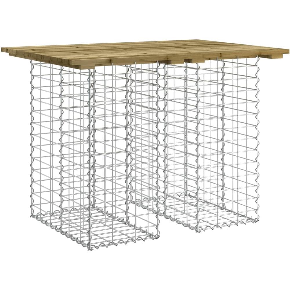 Panca da Giardino Design Gabbione 100x70x72 cm Pino Impregnato - Foto 2