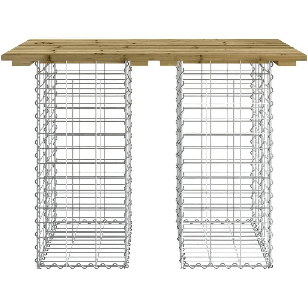 Panca da Giardino Design Gabbione 100x70x72 cm Pino Impregnato - Foto 3