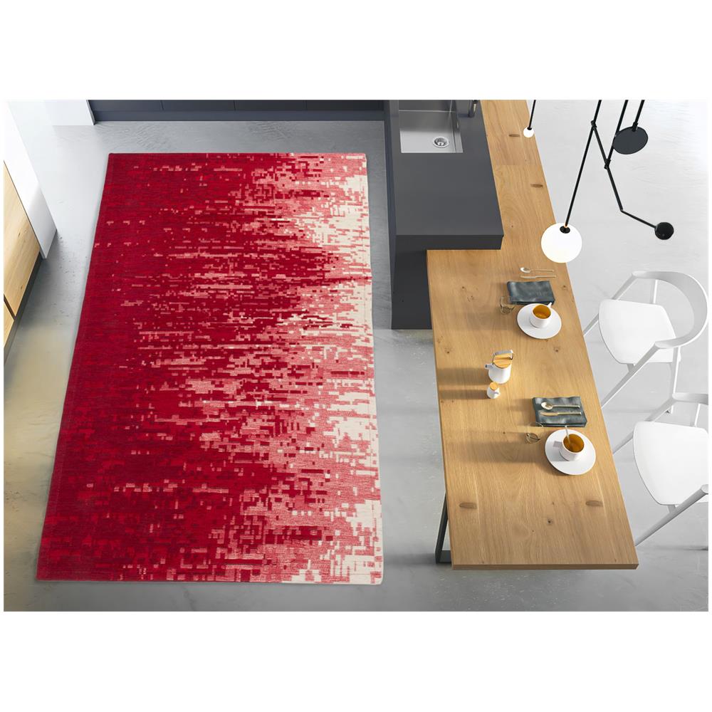 Tappeto Passatoia Cucina Corsia Retro Antiscivolo Disegno Tamigi Colore Rosso By Suardi 55x190 Rosso - Foto 1