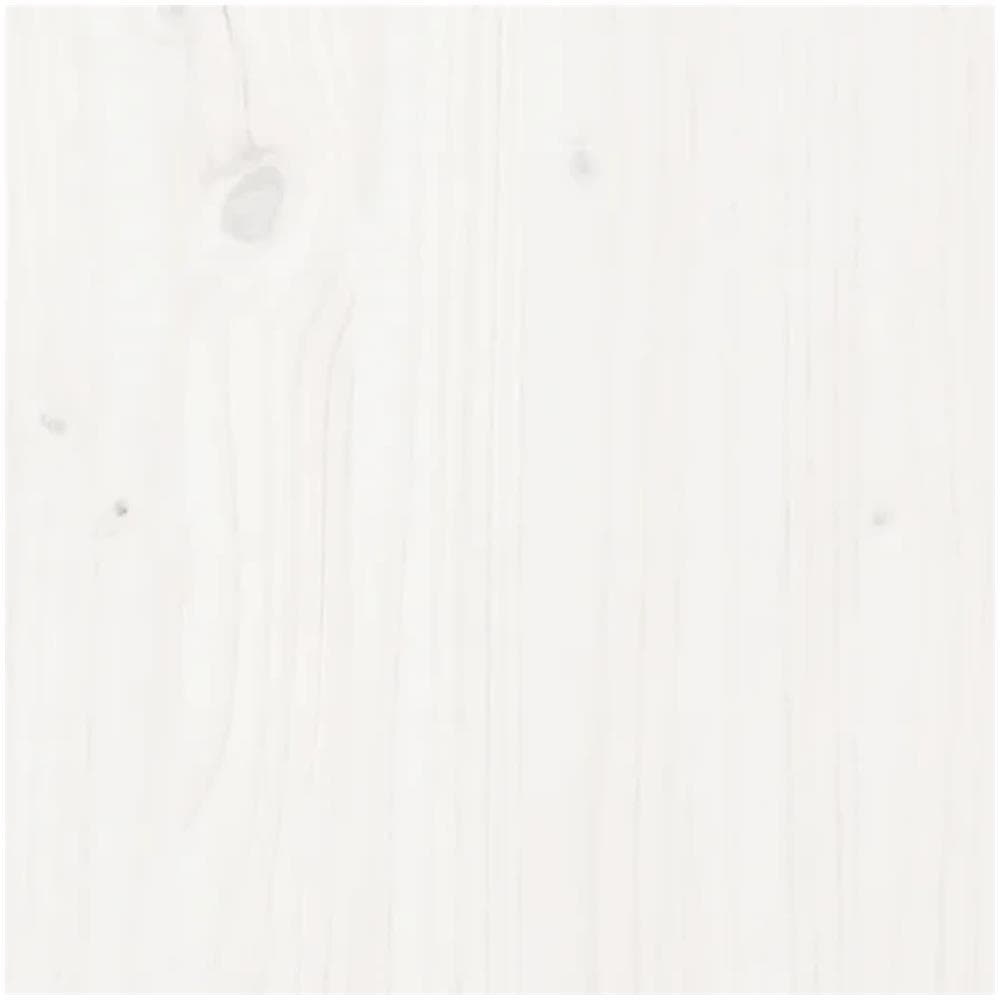 Tavolo Da Giardino Bianco 82,5x82,5x110cm Legno Massello Pino - Foto 2