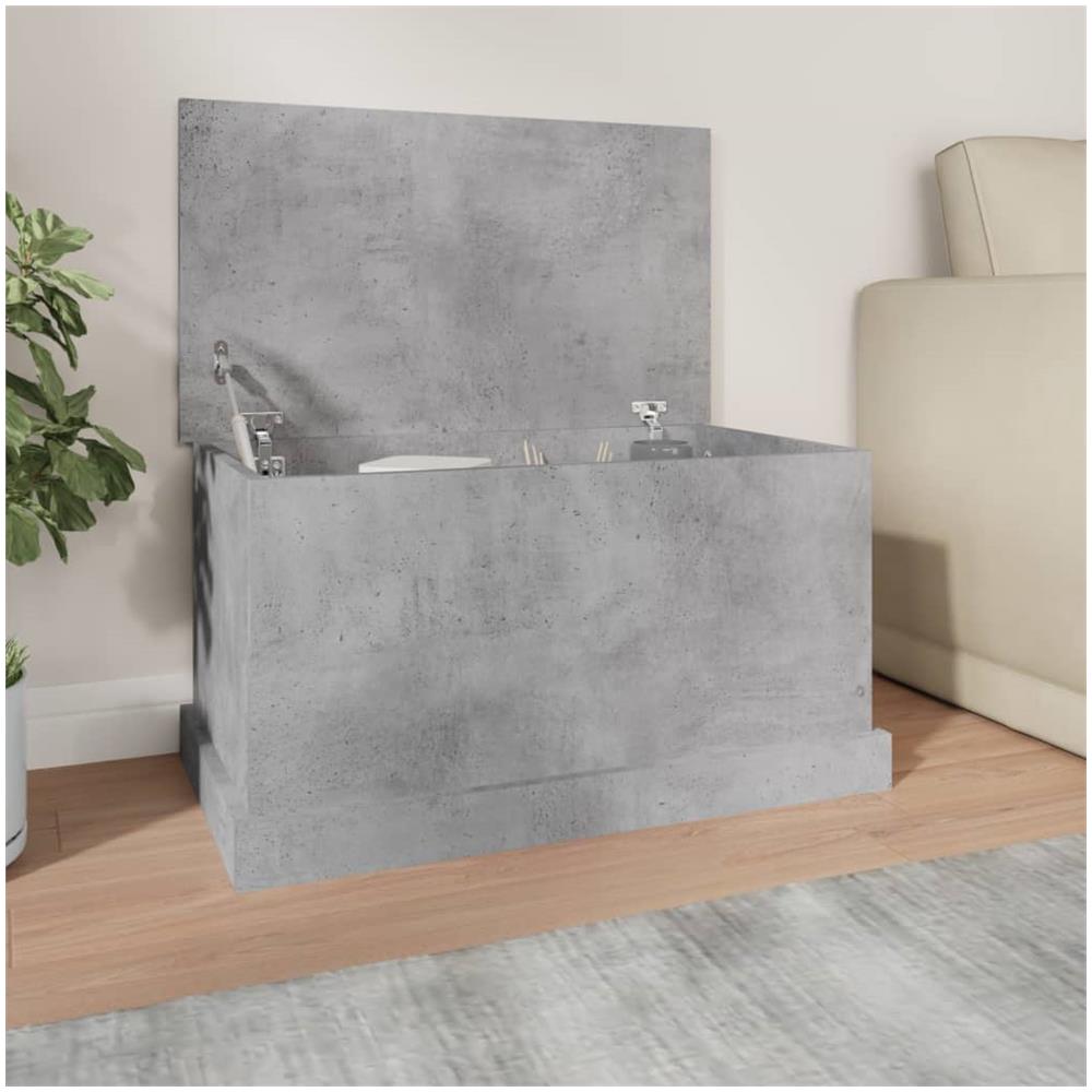Contenitore Grigio Cemento 70x40x38 cm in Legno Multistrato - Foto 1