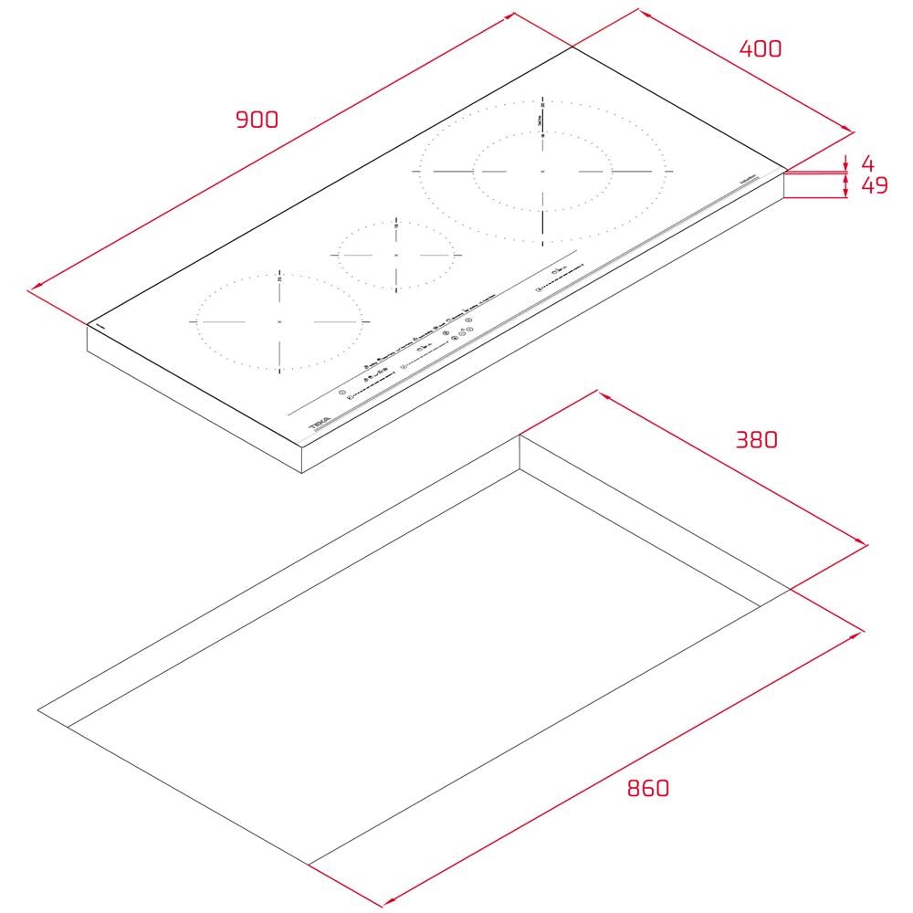 Piano Cottura IZC 93320 MST a Induzione 3 Zone Cottura da 90 cm Colore Nero - Foto 8