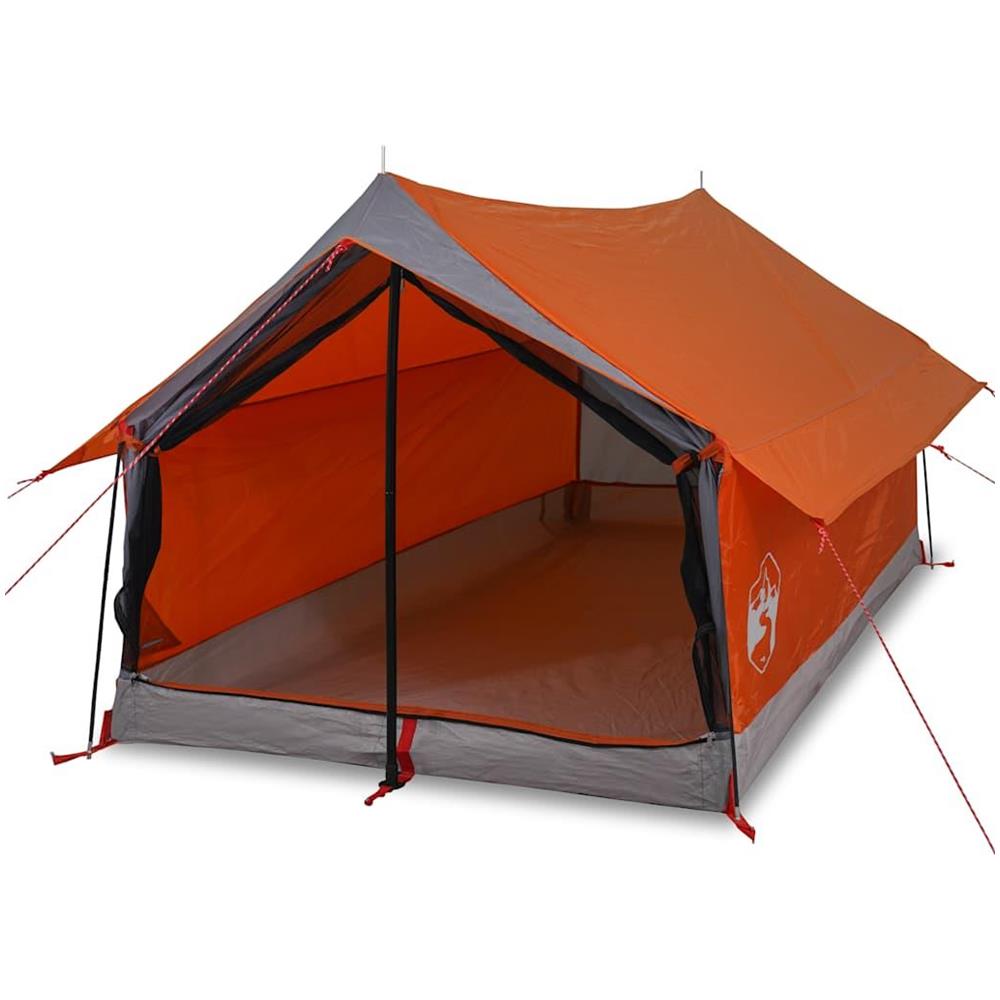 Tenda da Campeggio 2 Persone Grigio e Arancione Impermeabile - Foto 1