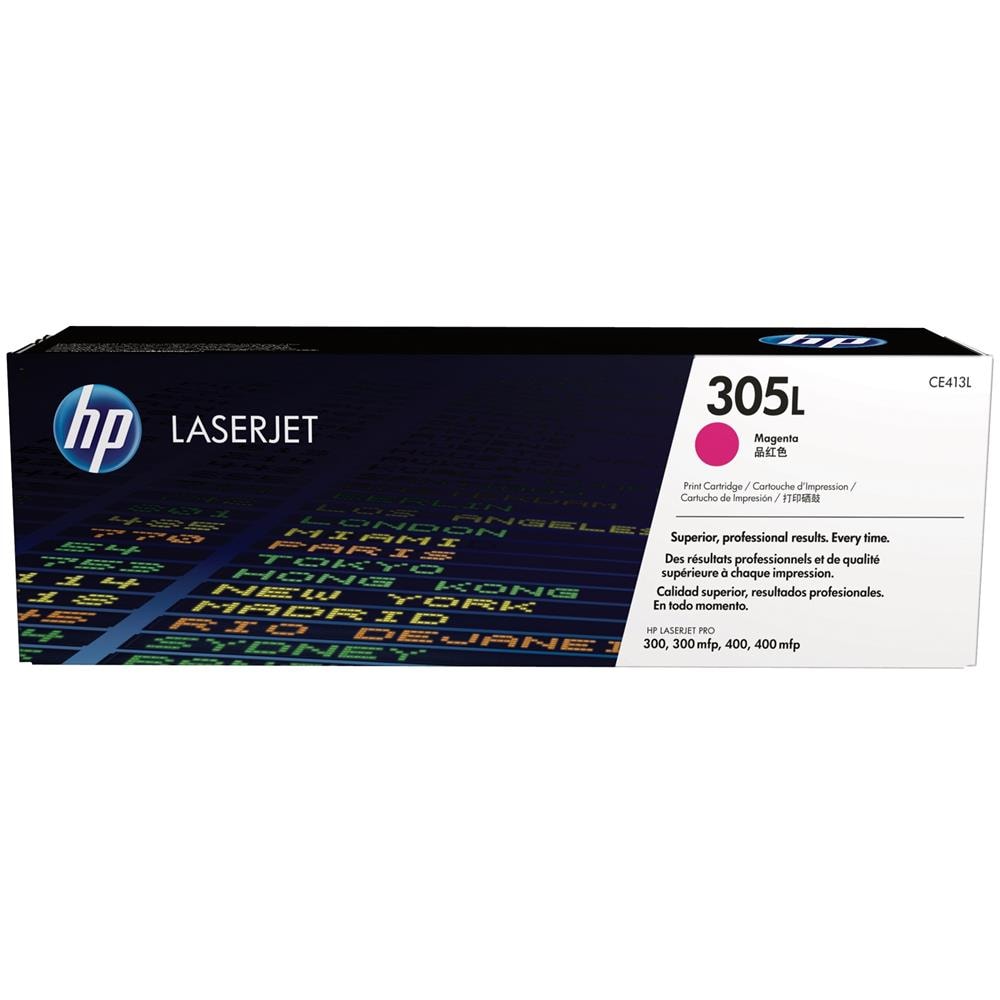 CE413L Toner Originale 305L Magenta per LaserJet Pro 300 Capacità 1 400 Pagine - Foto 1