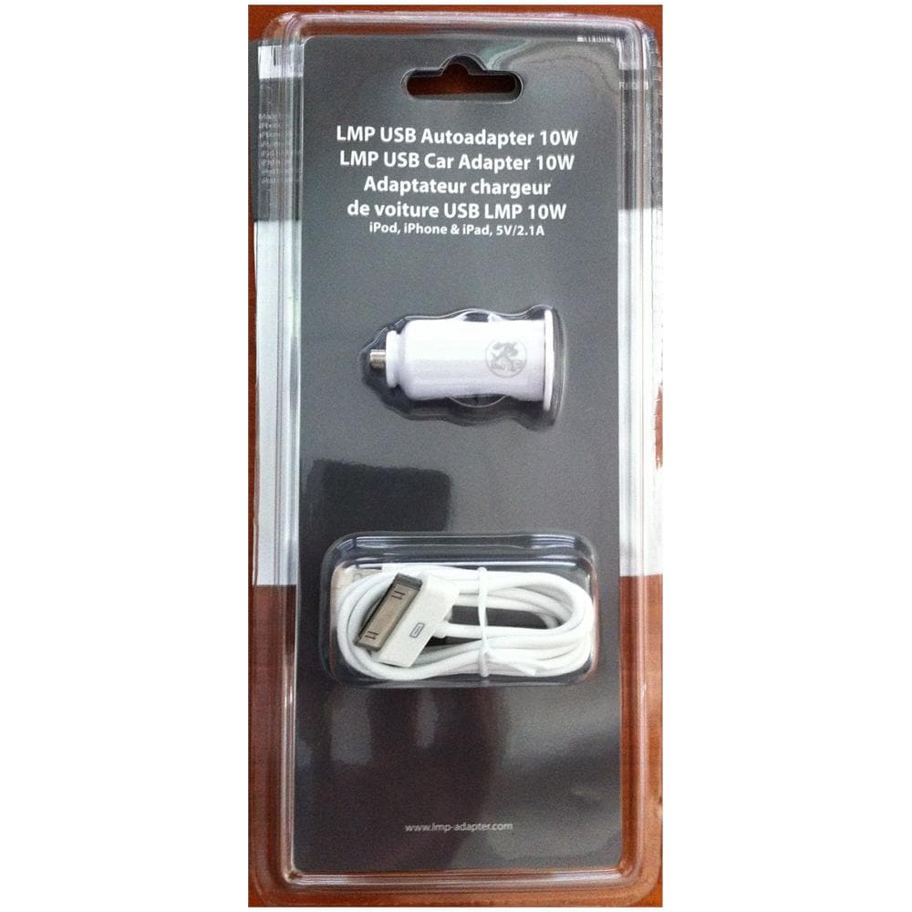 11551 Usb Car Adapter 10w For Ipod, Iphone & Ipad, 5v / 2.1a + Usb-Lightning & Dock Mfi Certified Cables - Foto 1