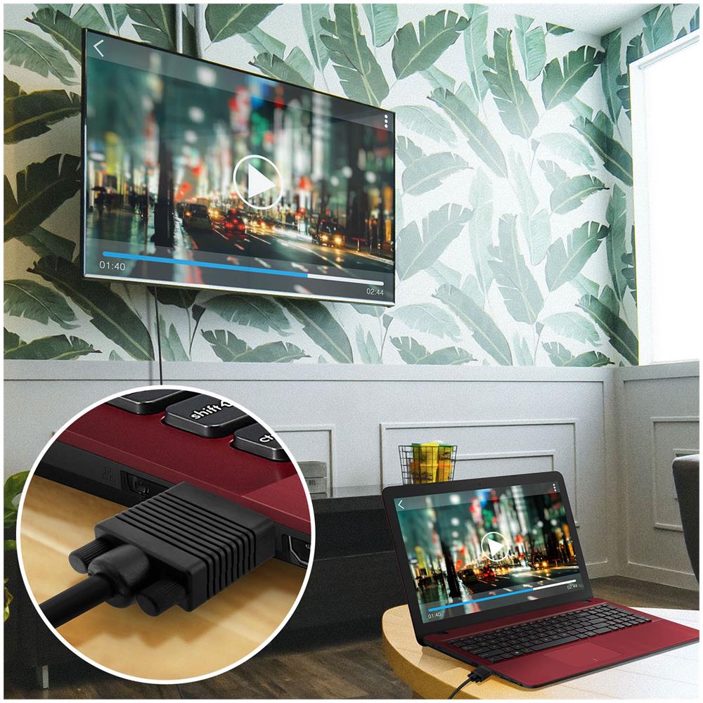 Cavo Monitor Svga Vga Maschio Maschio 15 Poli M / m 20 Mt Blister 20 Metri Prolunga Tv Televisore? Computer - Foto 6