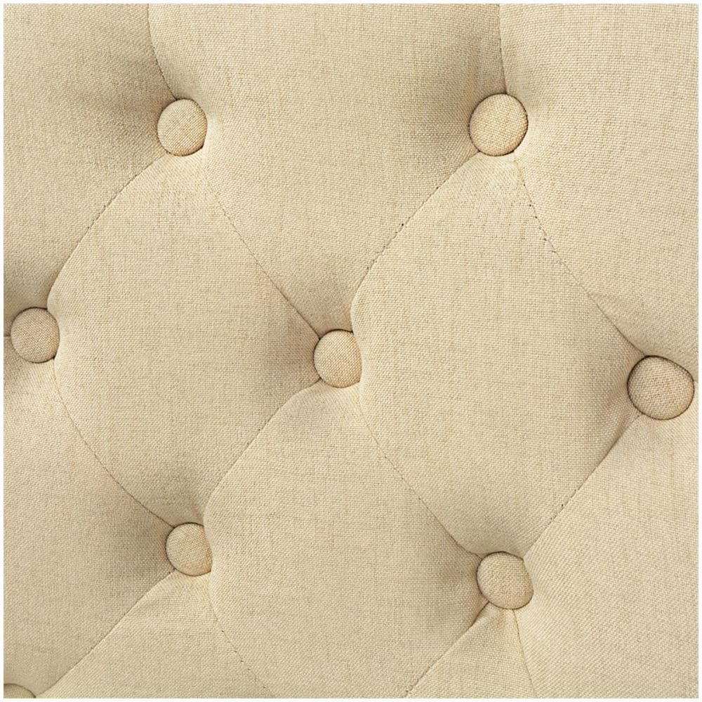 Sedie Da Pranzo In Rovere 4 Pezzi Tessuto Crema - Foto 2