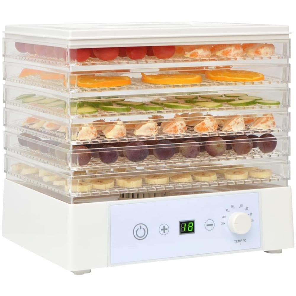 Essiccatore Frutta Essiccatore Alimentare Disidratatore per alimenti,Temperatura regolabile,5 vassoi,250 W 