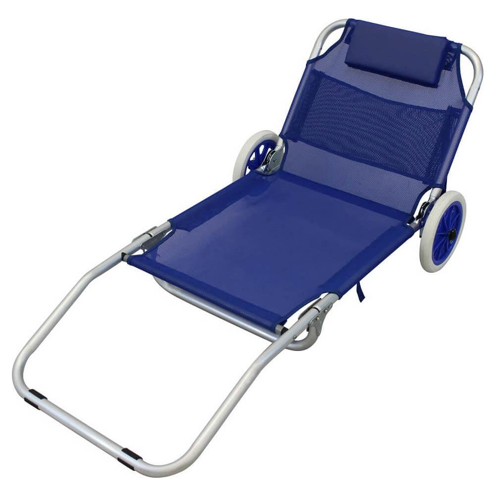 Spiaggina Prendisole Pieghevole Colore Casuale Cm 145 X 52 X 62 H - Foto 2