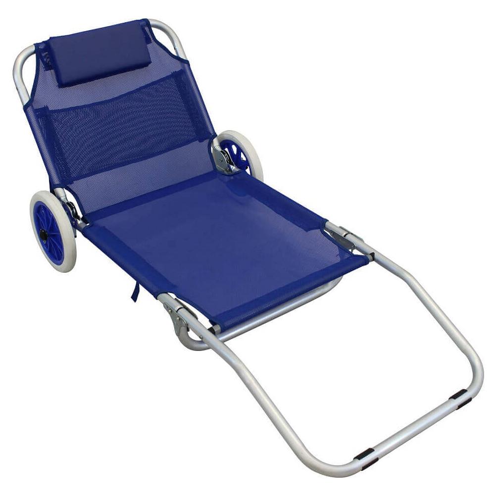 Spiaggina Prendisole Pieghevole Colore Casuale Cm 145 X 52 X 62 H - Foto 1