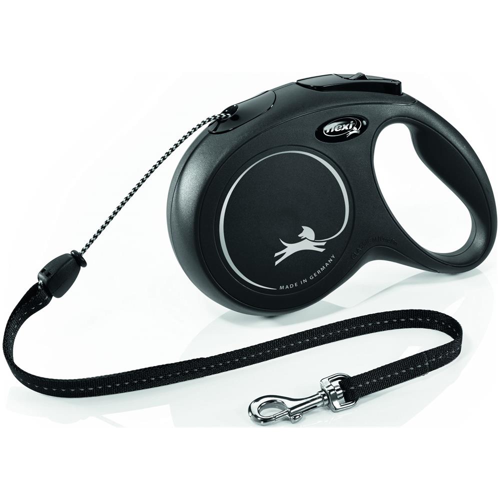 Guinzaglio Avvolgibile Per Cani Flexi Classic Medium Corda 8mt Nero - Foto 5