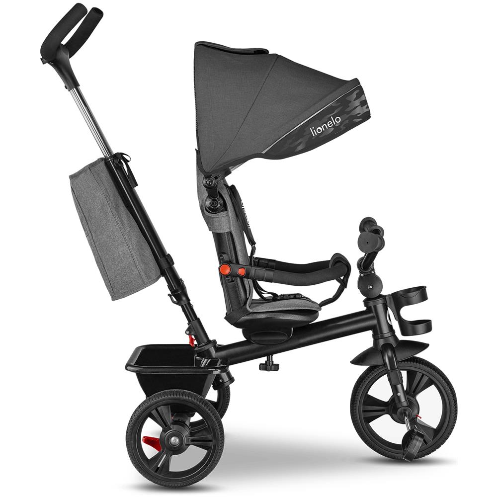 Haari 2 In 1 Triciclo Bambini E Passeggino Fronte Mamma E Fronte Strada Regorabile Compatto Con Borsa Spaziosa E Portabibite Cinture A 3 Punti Da 1 A 5 Anni Fino A 25 Kg, Grigio - Foto 7