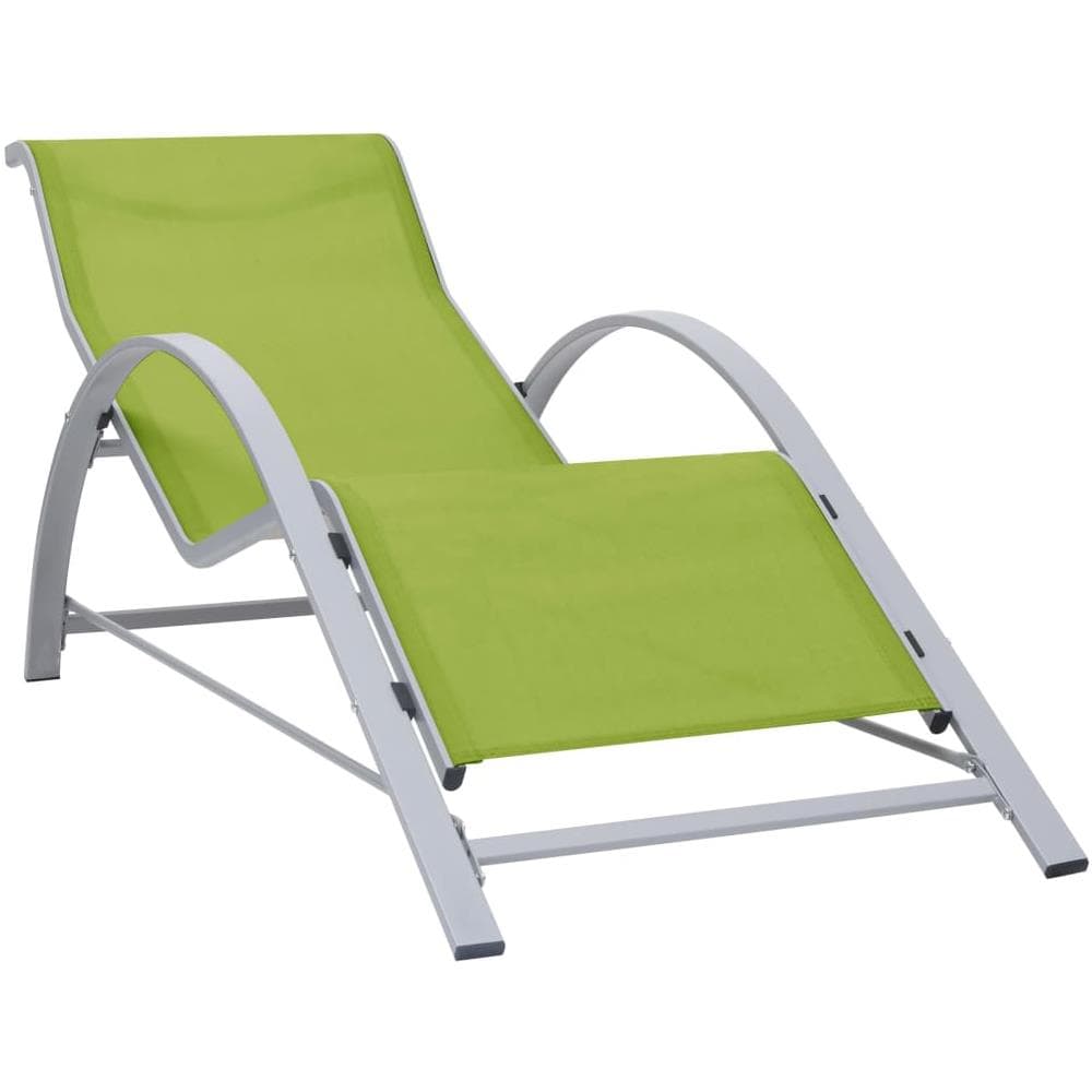 Lettino Prendisole in Textilene e Alluminio Verde - Foto 1