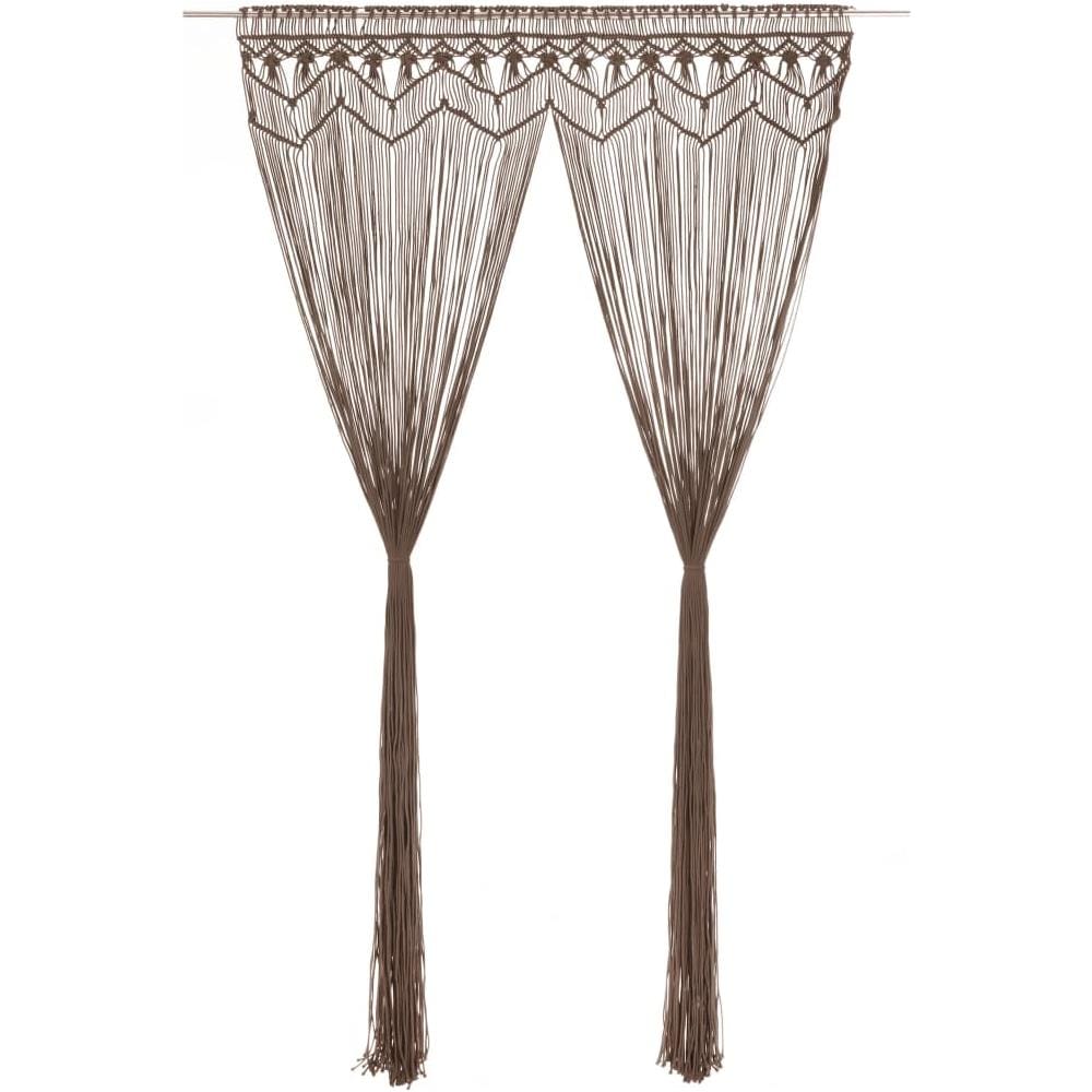 Tenda Macramè Grigio Talpa 140x240 Cm In Cotone - Foto 1