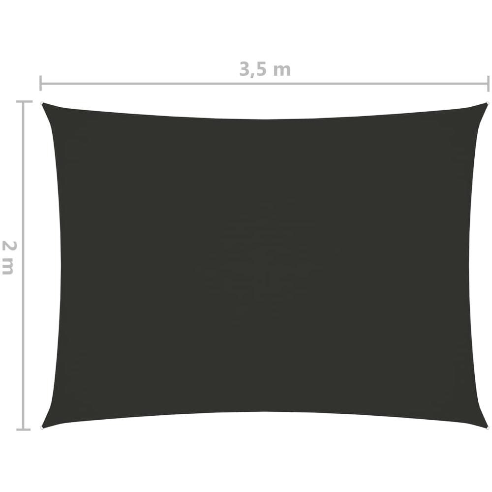 Parasole a Vela Oxford Rettangolare 2x3,5 m Antracite - Foto 6