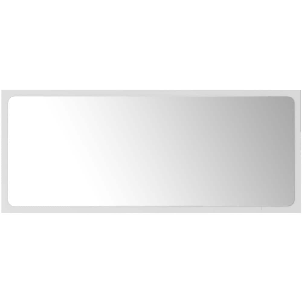 Specchio da Bagno Bianco 90x1,5x37 cm in Legno Multistrato - Foto 2