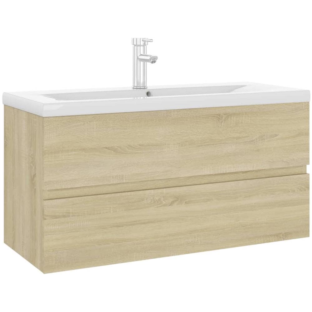 Mobile con Lavabo Integrato Rovere Sonoma in Legno Multistrato - Foto 2