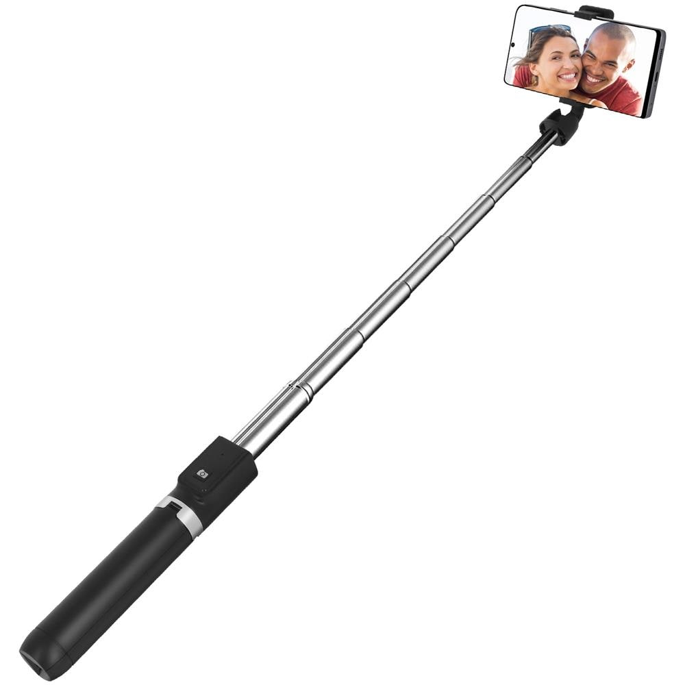 Selfie Stick Wireless Bluetooth Con Funzione Treppiedi Altezza Regolabile Nero - Foto 1