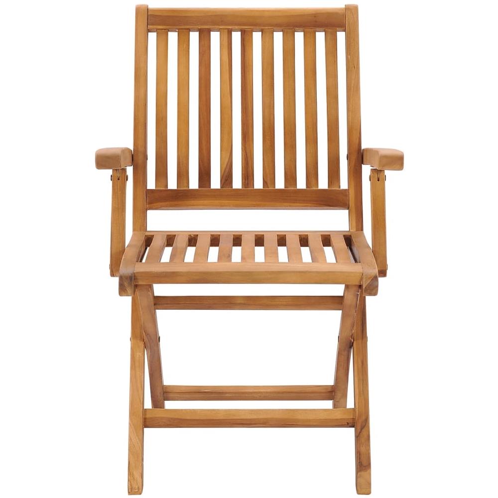 Sedie da Giardino Pieghevoli con Cuscini 6 pz Massello di Teak - Foto 2
