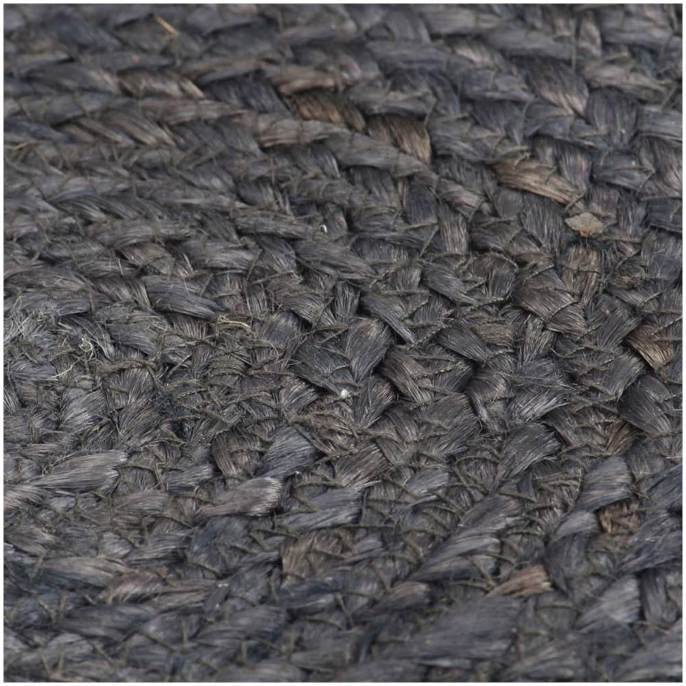 Tovagliette 4 Pz Grigio Scuro Neutro 38cm Rotonde In Juta - Foto 3