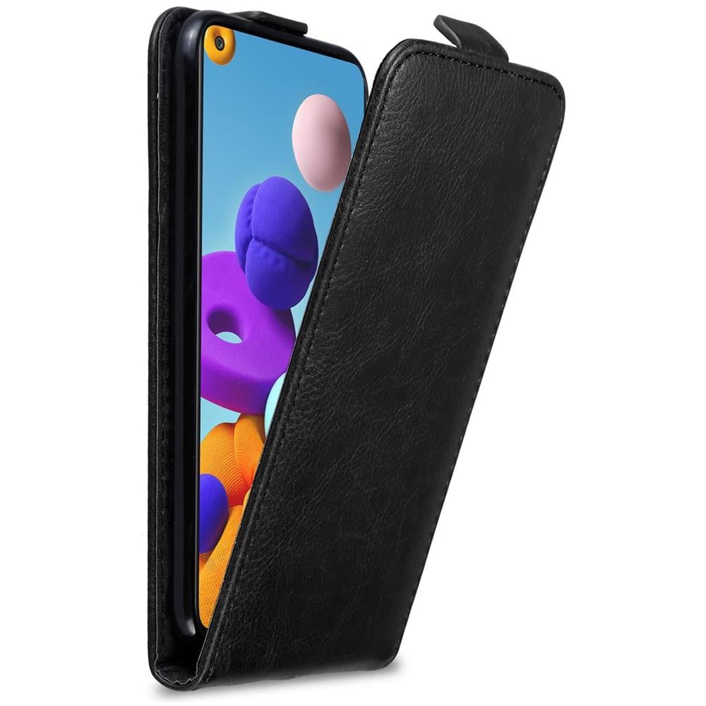 Custodia Compatibile Con Samsung Galaxy A21s In Nero Di Notte - Coperchio Protettivo In Design Flip Con Chiusura Magnetica - Foto 1