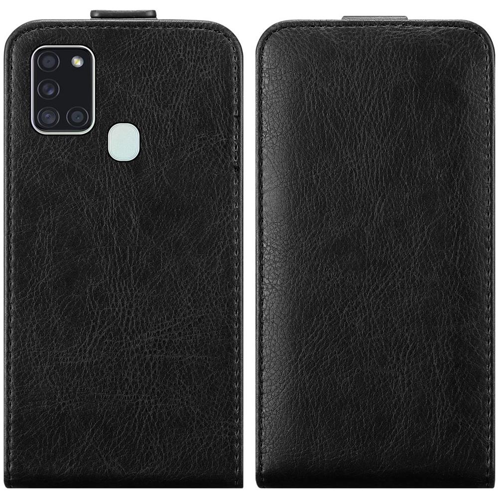 Custodia Compatibile Con Samsung Galaxy A21s In Nero Di Notte - Coperchio Protettivo In Design Flip Con Chiusura Magnetica - Foto 8