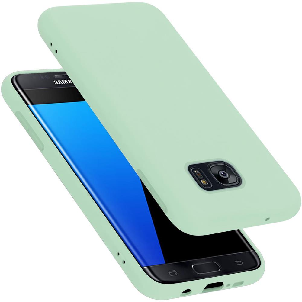 Custodia Compatibile Con Samsung Galaxy S7 Edge In Liquid Verde Chiaro - Coperchio Protettivo In Silicone Tpu Flessibile - Foto 1
