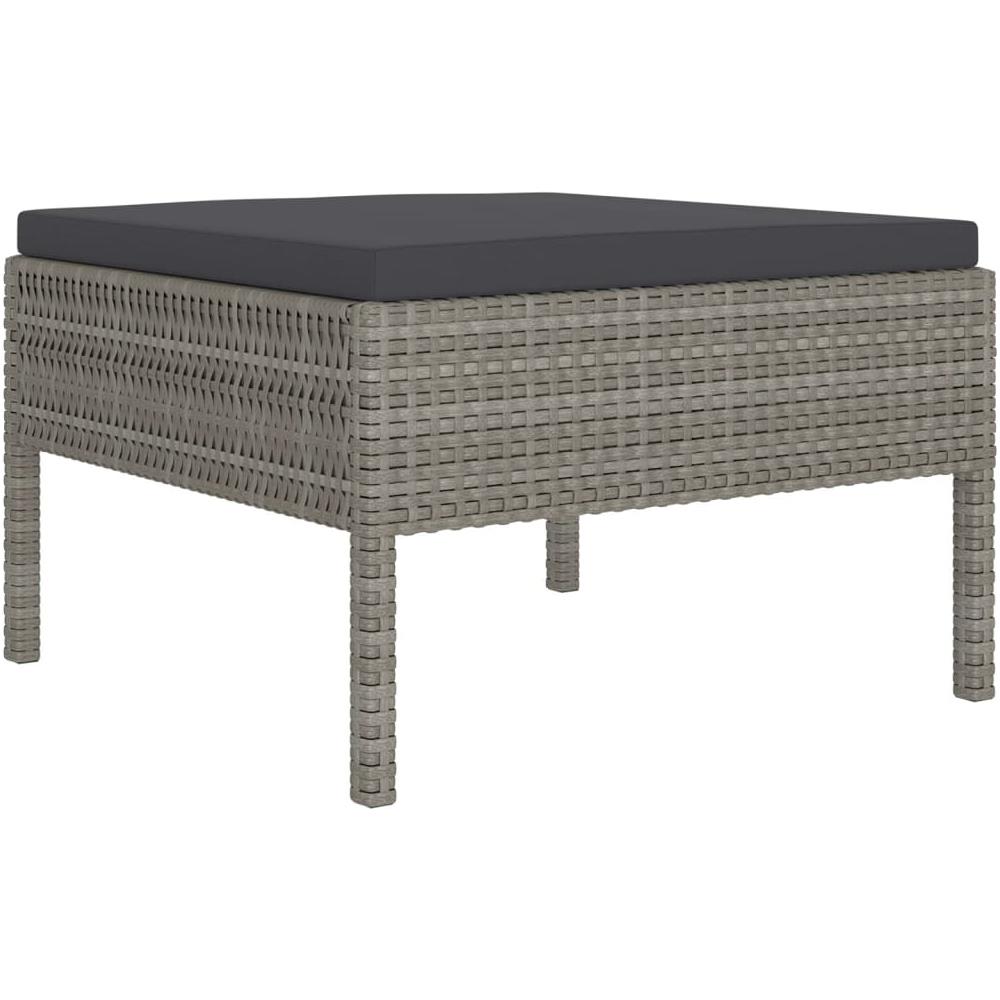 Set Divani Da Giardino 12 Pz Con Cuscini In Polyrattan Grigio - Foto 3