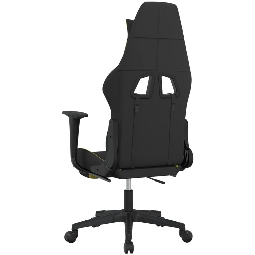 Sedia Da Gaming Con Poggiapiedi Nero E Verde Chiaro In Tessuto - Foto 2