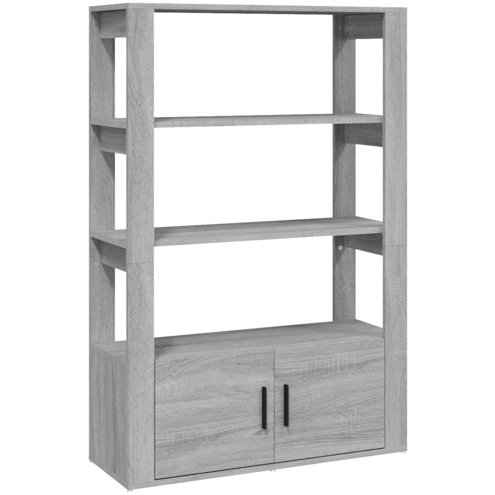 Credenza Grigio Sonoma 80x30x119,5 Cm In Legno Multistrato - Foto 2