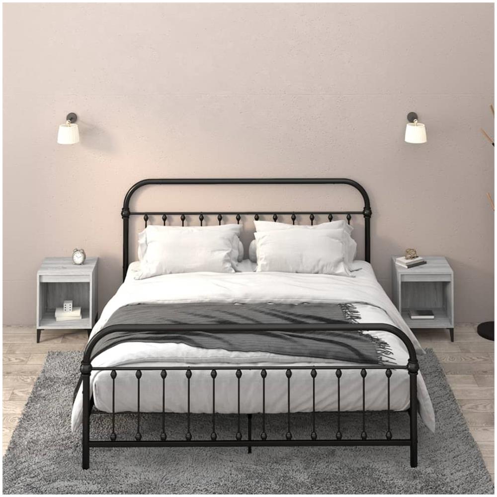 Comodino 2 Pz Grigio Sonoma 40x35x50 Cm - Foto 1